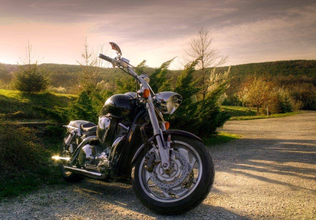 Motorcycle In Nature
